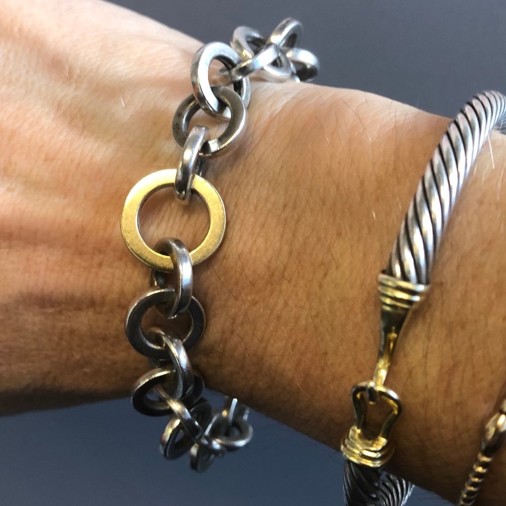 Tiffany & Co Circle Link Bracelet with Gold
